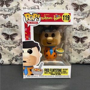 The Flintstones Fred Flintstone with Fruity Pebbles Funko Pop DAMAGED BOX** 119
